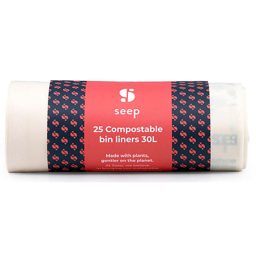 Seep 25 compostable bin liners 30L