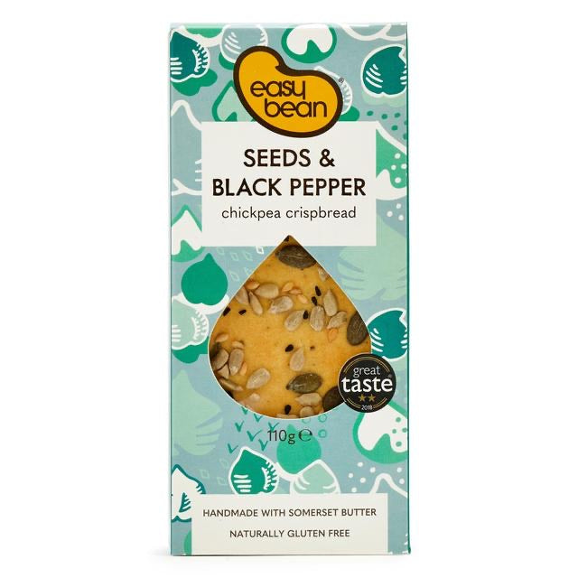Easy bean seeds & black pepper crispbreads