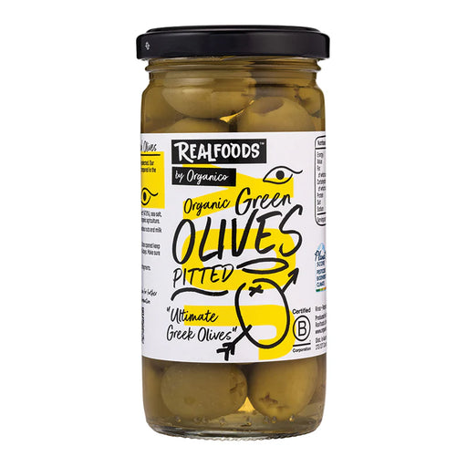 RealFoods by Organico Organic Pitted Green Olives 