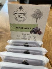 Box of 'Granny Slice' mixed nuts Date Bar