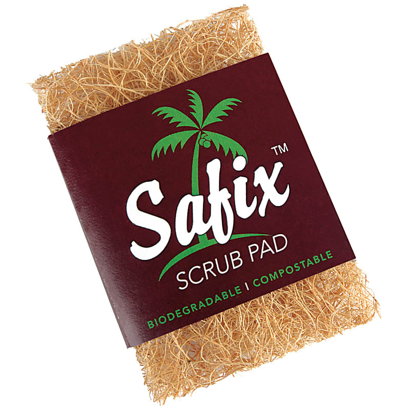 Safix Coconut Husk Scrub Pad - compostable & biodegradable scouring pad