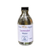 Bottle of pure organic lavender water with a white label on a white background