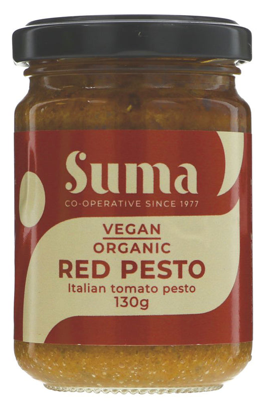 Suma organic Red Pesto 130g in a glass jar 