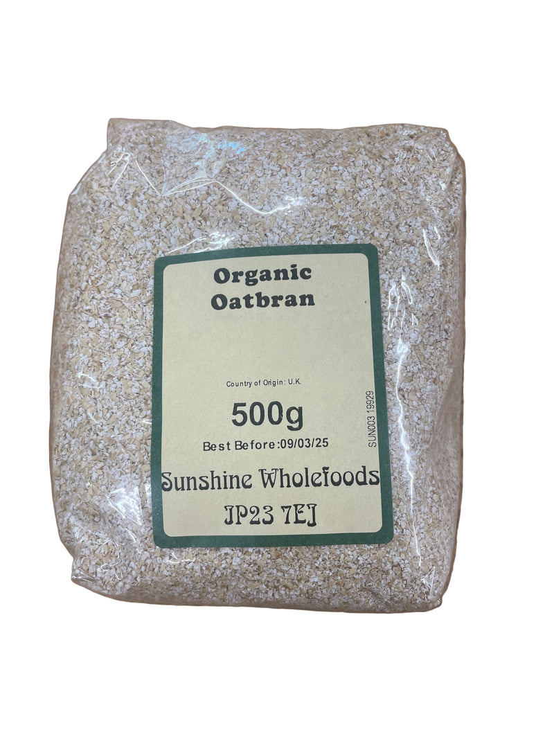 Pack of Sunshine Wholefoods Organic Oatbran 500g.