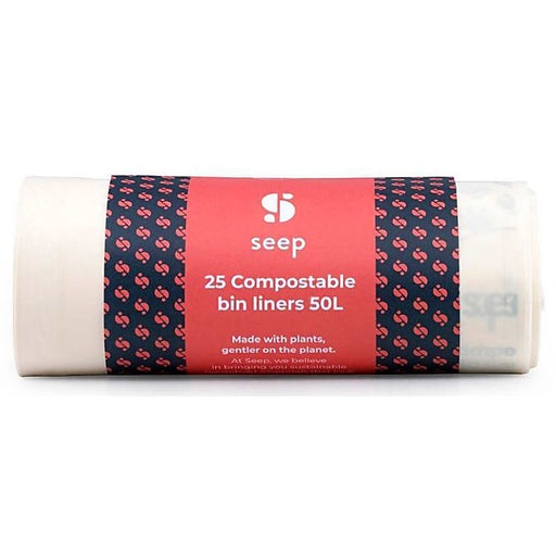 Seep 25 compostable bin liners 50L