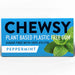 Chewsy plant-based plastic-free gum - peppermint flavor and cardboard packaging