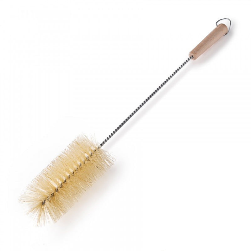 Bottle brush with wooden handle