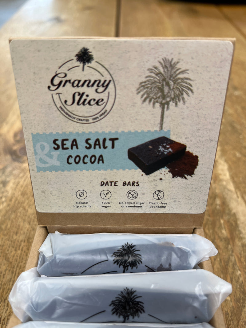 Box of Granny Slice Sea Salt & Cocoa Date Bars