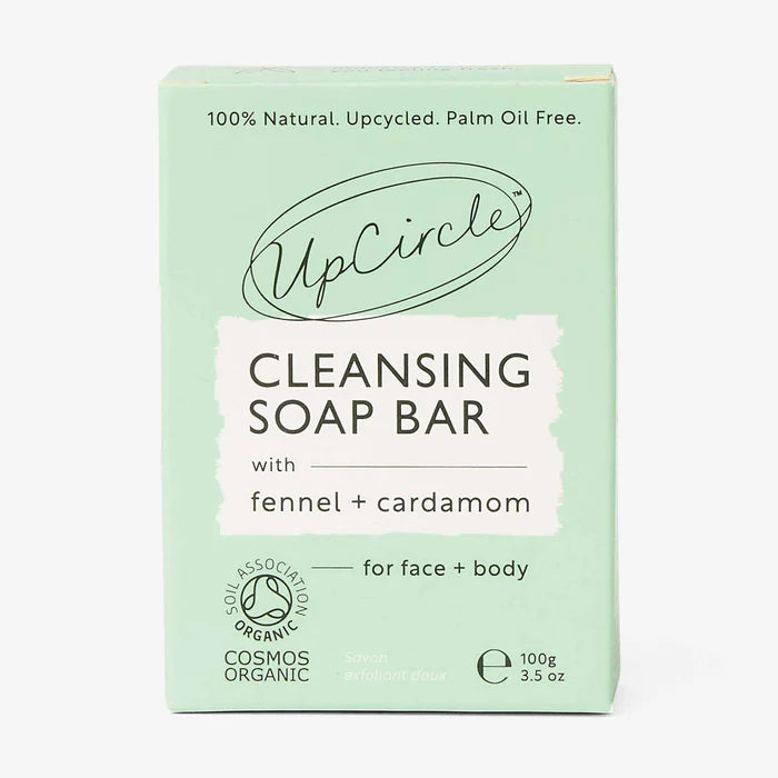 Up circle cleansing bar in cardboard box 