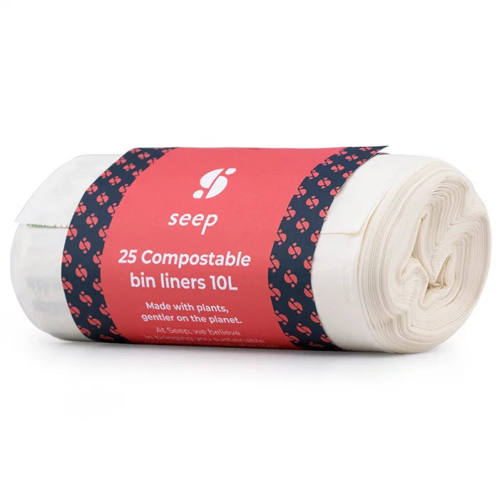 Seep 25 compostable bin liners 10L