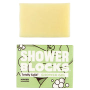 Shower Blocks shower gel in solid form - fragrance naked in a cardboard box