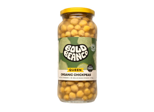 Bold Bean Co Organic Chickpeas in a glass jar 570g