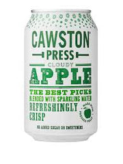 Cawston Press Apple can on a white background