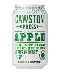 Cawston Press Apple can on a white background