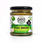 Geo Organics thai green curry paste in glass jar