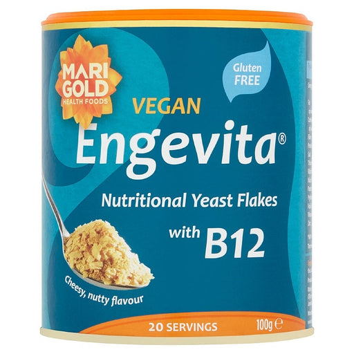 Marigold Health Food Vegan Engevita Nutritional Yeast Flakes with B12