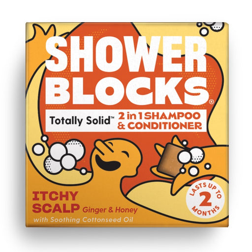 Shower Blocks all natural 2in1 shampoo & conditioner Itchy Scalp Ginger & Honey