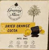 Granny slice dried orange and cocoa Date bar in paper packaging 
