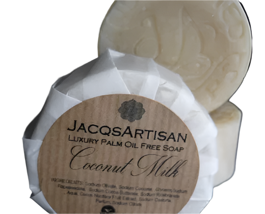 JacqsArtisan Coconut Milk round soap