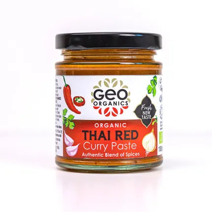Geo Organics Thai Red Curry Paste in glass jar 