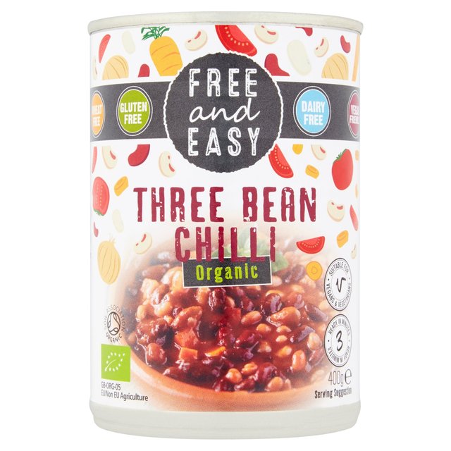 Free and Easy Organic Three Bean Chilli 