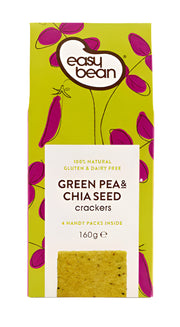 Easy Bean Green Pea & Chia Seed Crackers