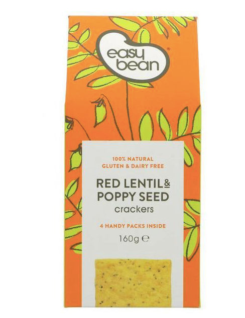 Easy Bean Red Lentil & Poppy Seed Crackers