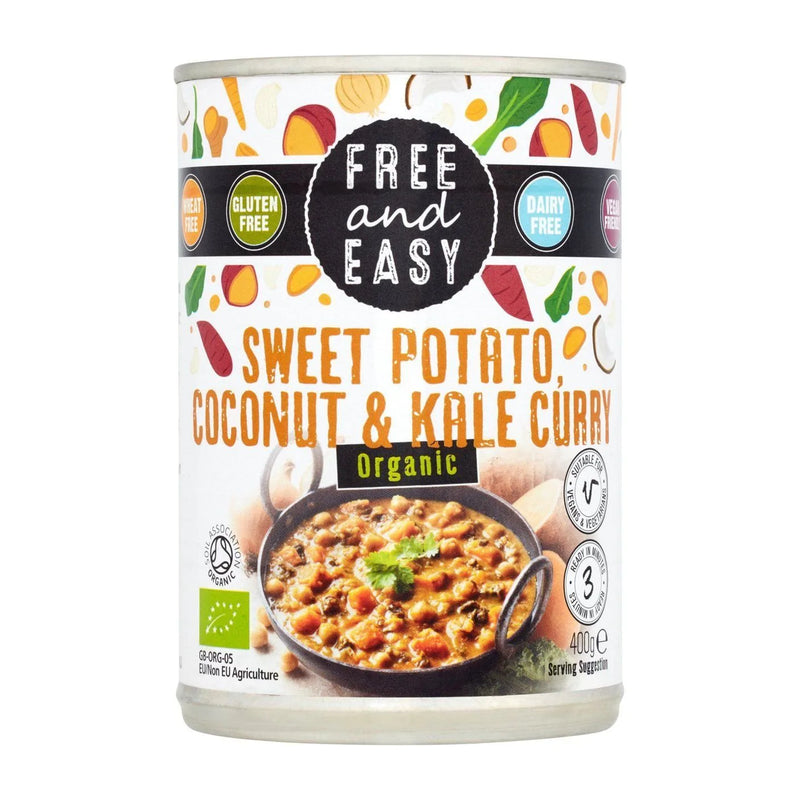 Free and Easy Sweet Potato, coconut & Kale Curry