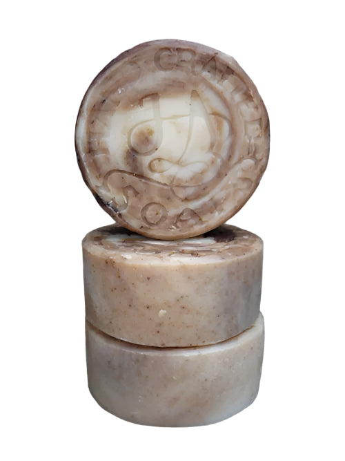 JacqsArtisan Sandalwood round soap 
